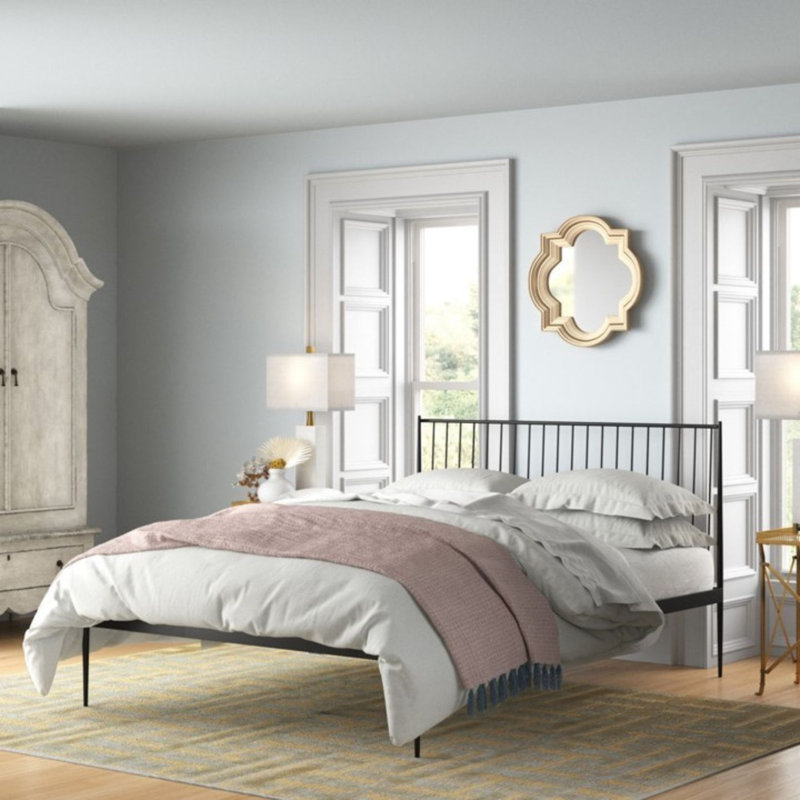 Lit plateforme Aston, Noir, Grand