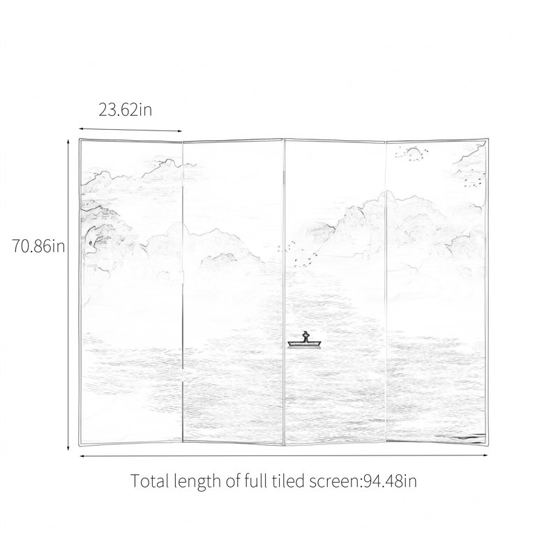 Kinnsley, 70.86" H x 94.48" W x 1.37" D