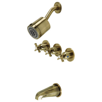 Robinet de baignoire et douche à contrôle de volume à 3 poignées avec valve brute Millennium