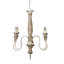 Lustre en bois à quatre lumières
