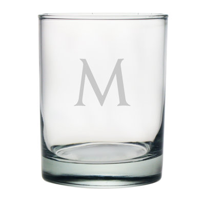 Bloc de verre de roches monogrammé
