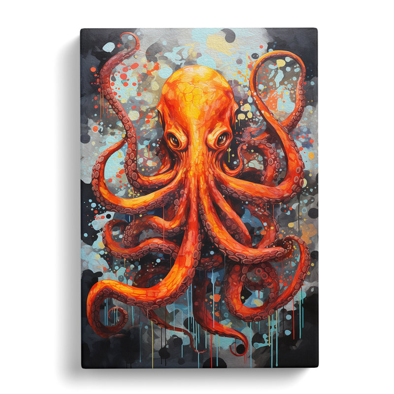 Octopus Modern - No Frame Print, 60cm H x 40cm W x 3cm D
