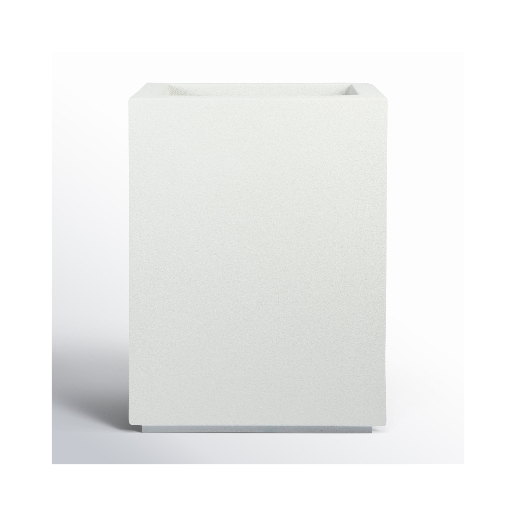Langer Tall Lightweight Outdoor 23" x 18" x 30" Column Planter Box, White