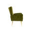 Fauteuil à oreilles en velours Citium-1807437131
