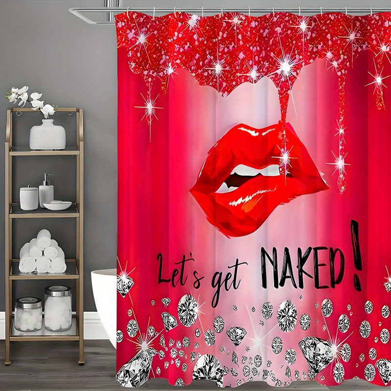Shower Curtain with Hooks Included, 72"H x 72"W