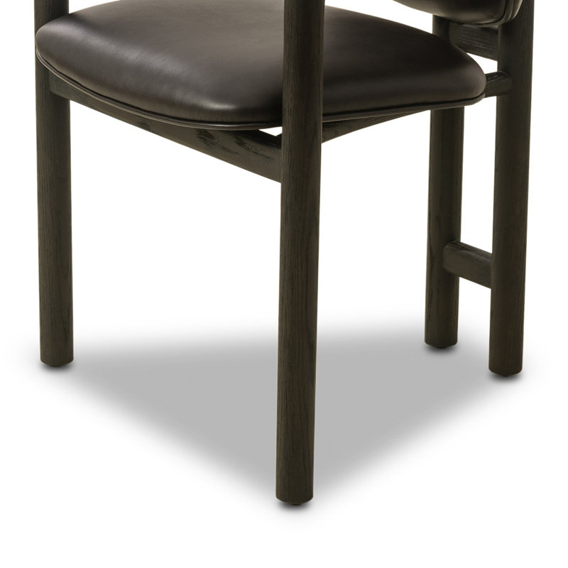 Madeira Upholstered Arm Chair, Dark Anthracite Oak, Sonoma Black