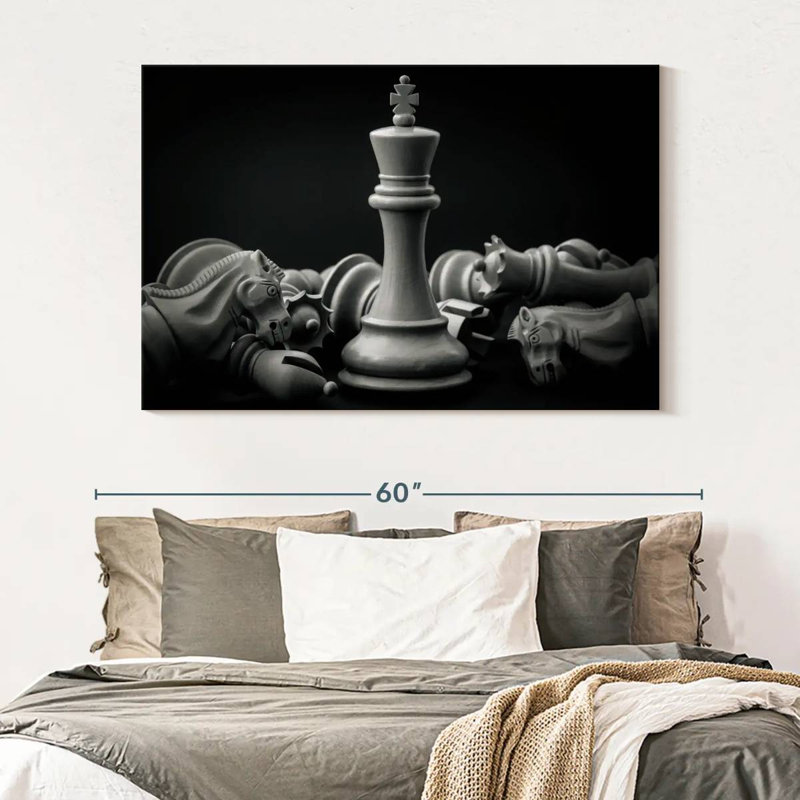 «Chess King», reproduction sur toile, H 34 po x l 51 po x P 1,25 po