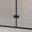 Porte de douche pliante de 35 à 34 po x 72 po, verre trempé de 1/4 po (6 mm), cadre noir mat, film antidéflagrant-119866314