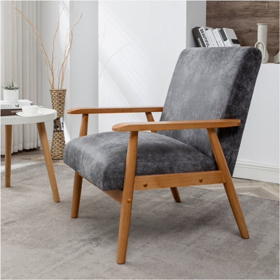 25.38'' Wide Wood Frame Armchair
