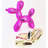 Anakin Plus Hot Pink Ceramic Dog Piggy Bank - 12" tall