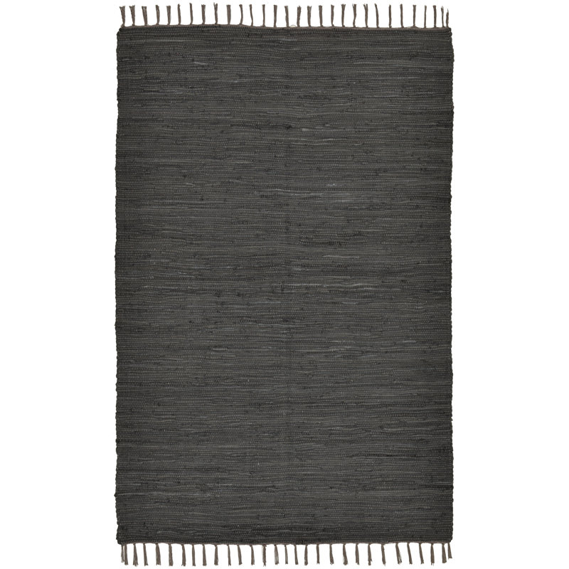 Hand Loomed Cotton Grey Indoor Rug, Rectangle 160 x 230cm