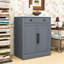 Garde-manger avec plateau en faux marbre, tablettes réglables, tiroir coulissant et armoire de cuisine-446160183