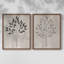 Feuilles et bois I - impression encadrée de qualité supérieure - prête à être accrochée - aucun clou requis - aucun clou requis-1057390149-1057390203