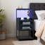 Table de chevet noire avec port USB-97850103