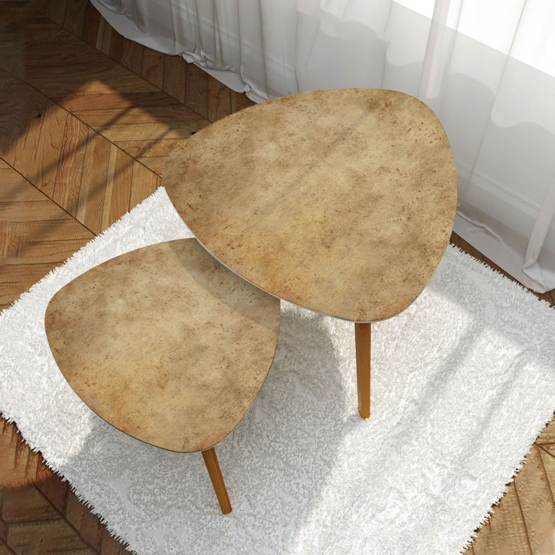 Ensemble de 2 tables basses gigognes Triangle Nest