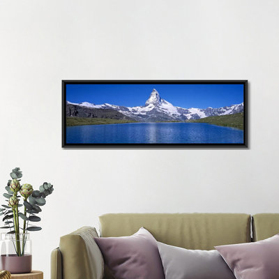 " A Snow Covered Matterhorn With Reffelsee In The Foreground, Valais, Switzerland " by Panoramic Images