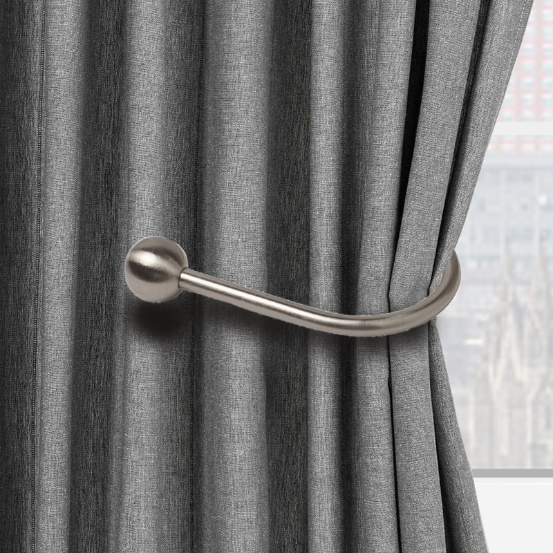 Bucharest 17.5cm Curtain Holdback, Satin Silver