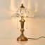 Grande lampe de table 19,69 pouces en verre rétro avec base en bronze antique 