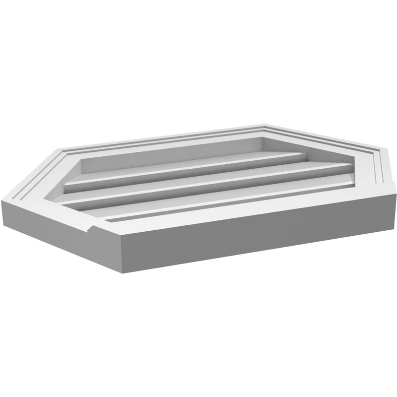 Évent horizontal fonctionnel à pignon en uréthane à surface horizontale Signature, H 16 po x l 24 po x P 2 po