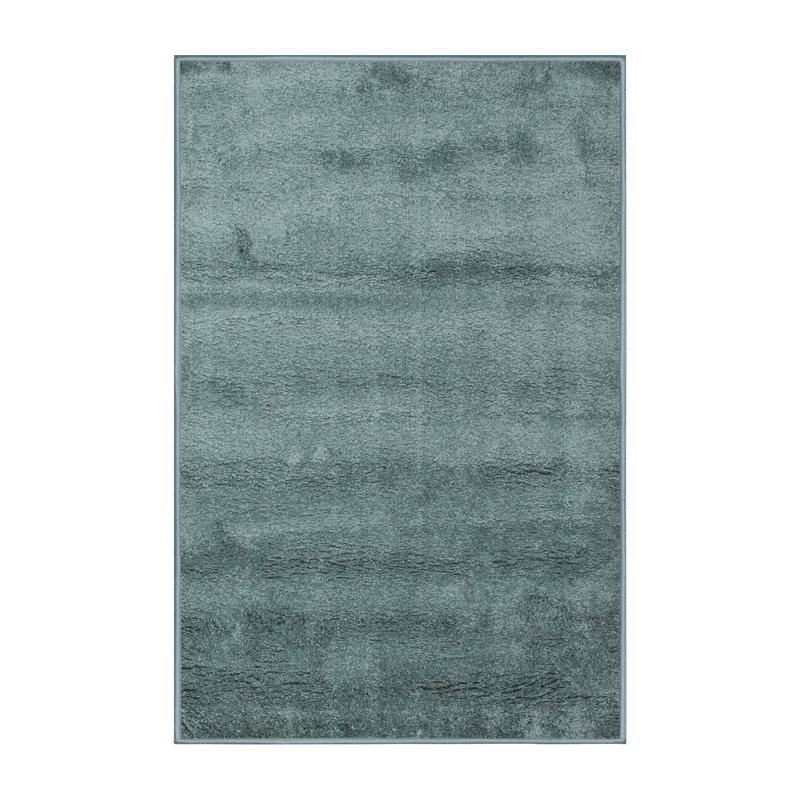 Tapis de zone vert contemporaine, Rectangle 5 pi x 7 pi