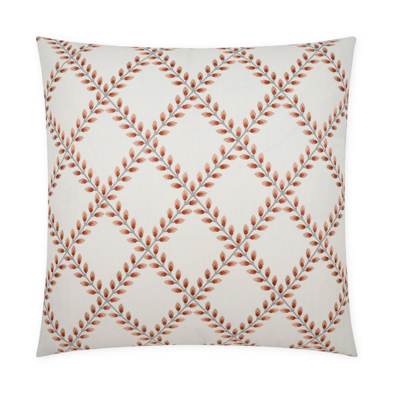 Clover Pillow Cover & Insert, Coral, Square 24"