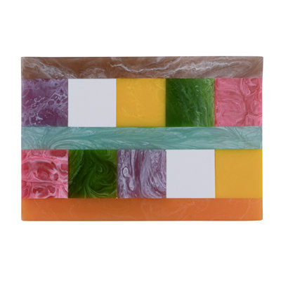 Marbled Resin Block Design Cheese Board