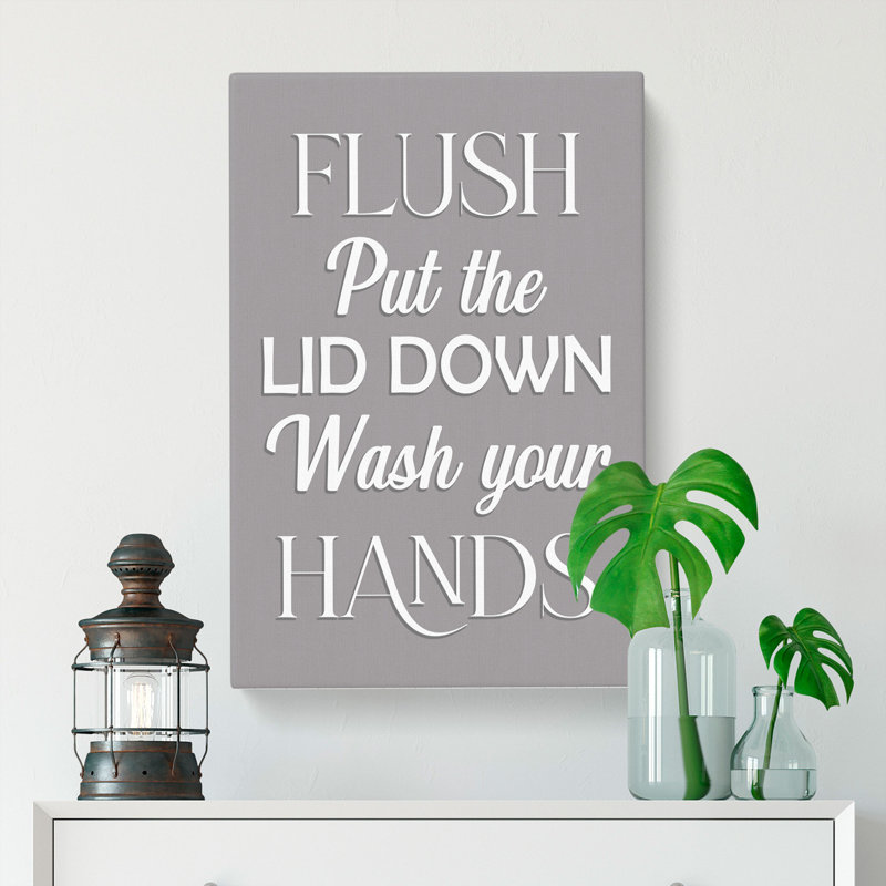 Put The Lid Down - Wrapped Canvas Print, 50cm H x 35cm W x 3cm D