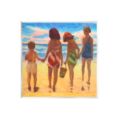 " Family Beach Vacation " by Graffi*Tee Studios Painting Print