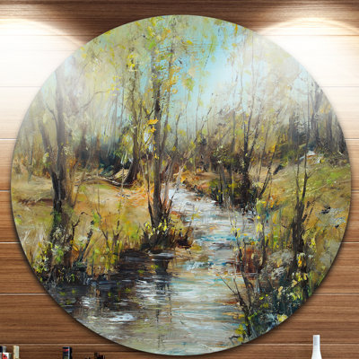 " Creek And Woods Oil Painting "