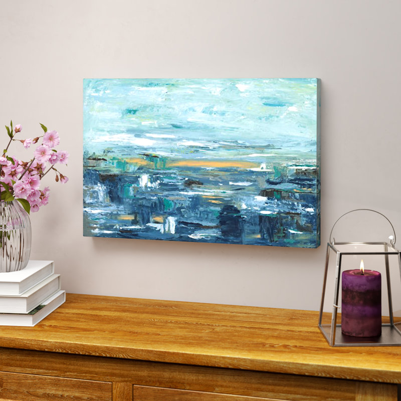 «Be Happy» par Sofia Veysey, impression sur toile tendue, H 26 po x l 40 po x P 1,5 po