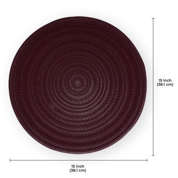 Lark Manor Anzalone Leather/Faux Leather Round Placemat & Reviews