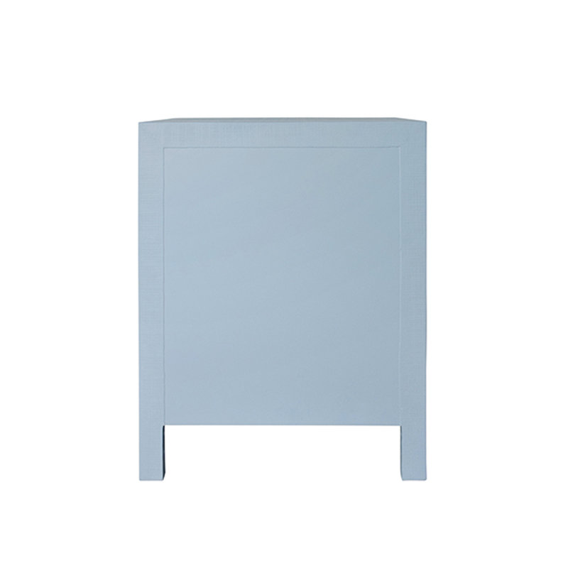 Helena Solid Wood End Table, Blue