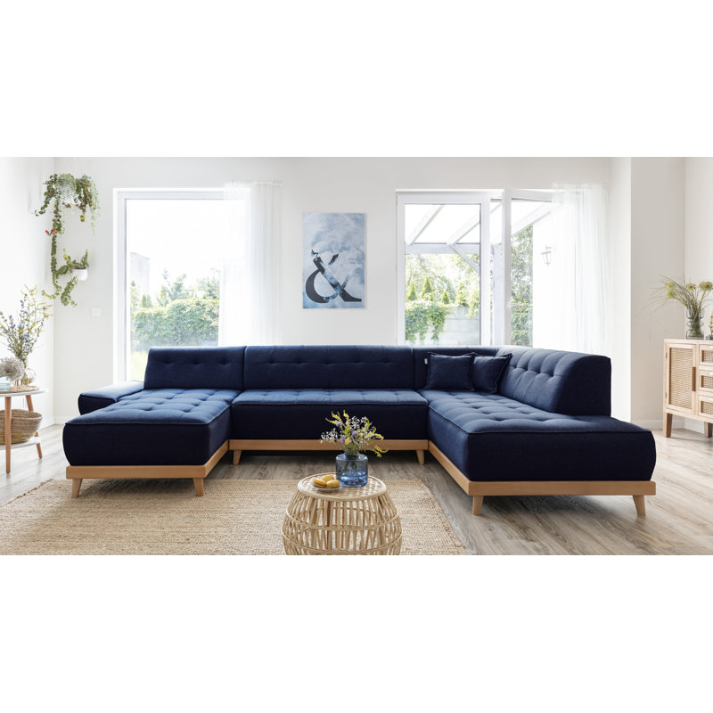 Dazzling Daisy Corner Sofa Bed, Right Hand Facing, Navy