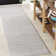 Aarhus High-Low Minimalist Scandi Striped Gray/Ivory Indoor/Outdoor Rug