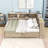 Three Drawers Daybed with Storage Shelves and Slats-1332233122