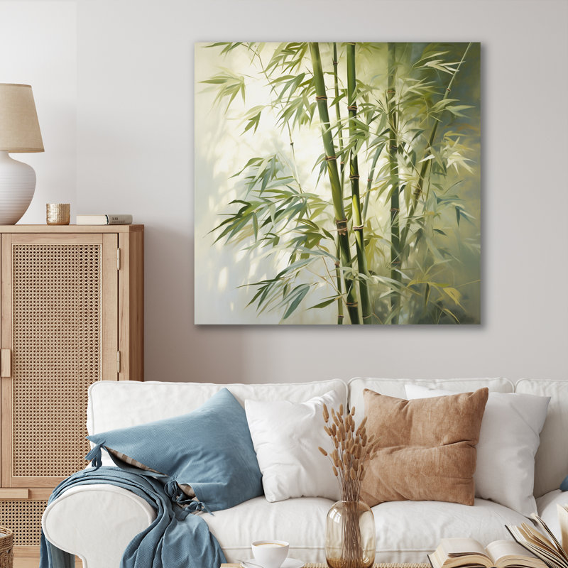 Bamboo Romantic Impression II - impression, H 30 po x l 30 po x P 1 po, Toile tendue