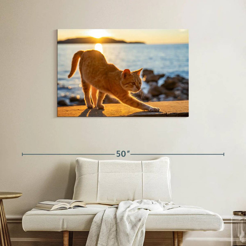 Brampt Yellow Cat, 26" H x 39" W