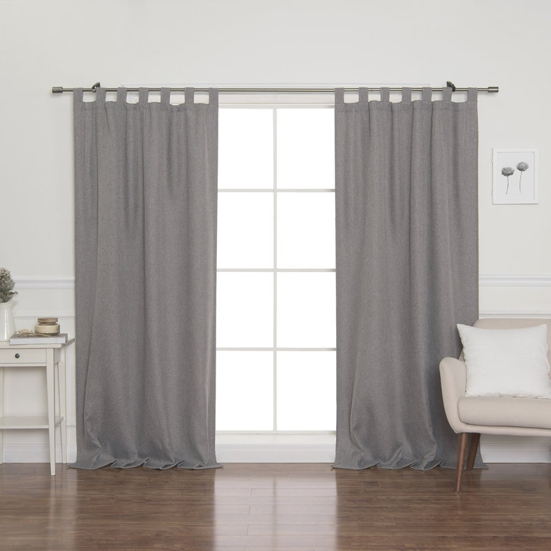 Lewandowski Linen Room Darkening Single Curtain Panel, Gray, 52" W x 84" L