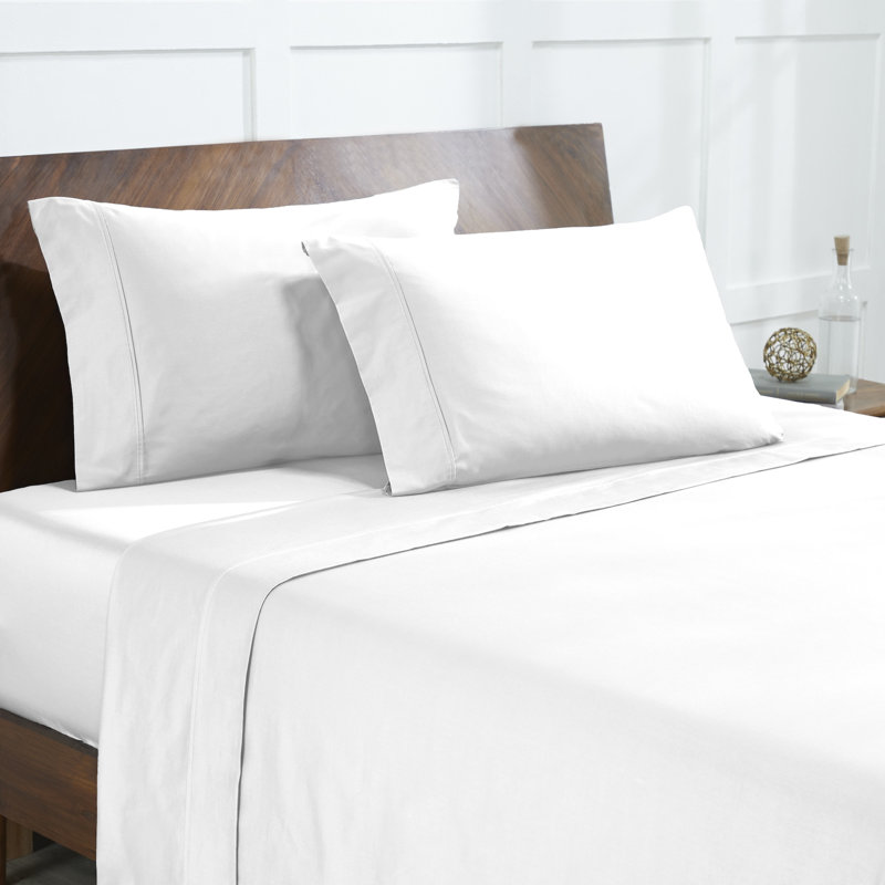 Modern Threads 400 Thread Count 100% Egyptian-Quality Cotton Sheet Set, Ultra Soft, Breathable, Durable, White