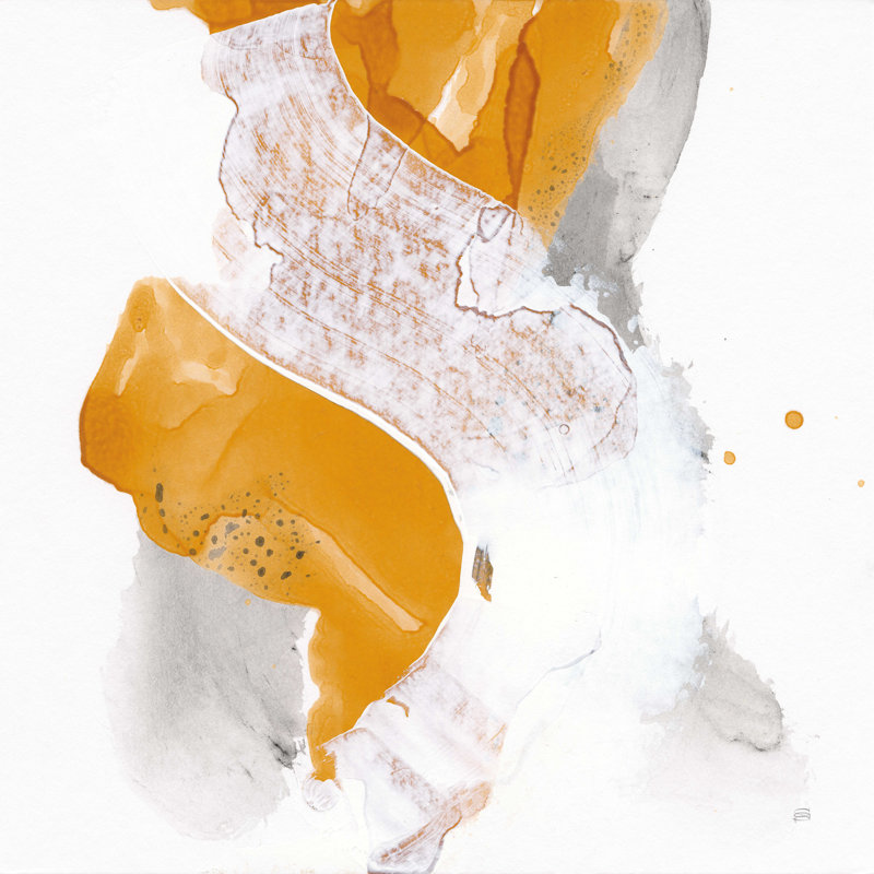 «Amber Wash IV» par Chris Paschke - impression sur toile tendue, H 12 po x l 12 po, Cadre flottant blanc, Non