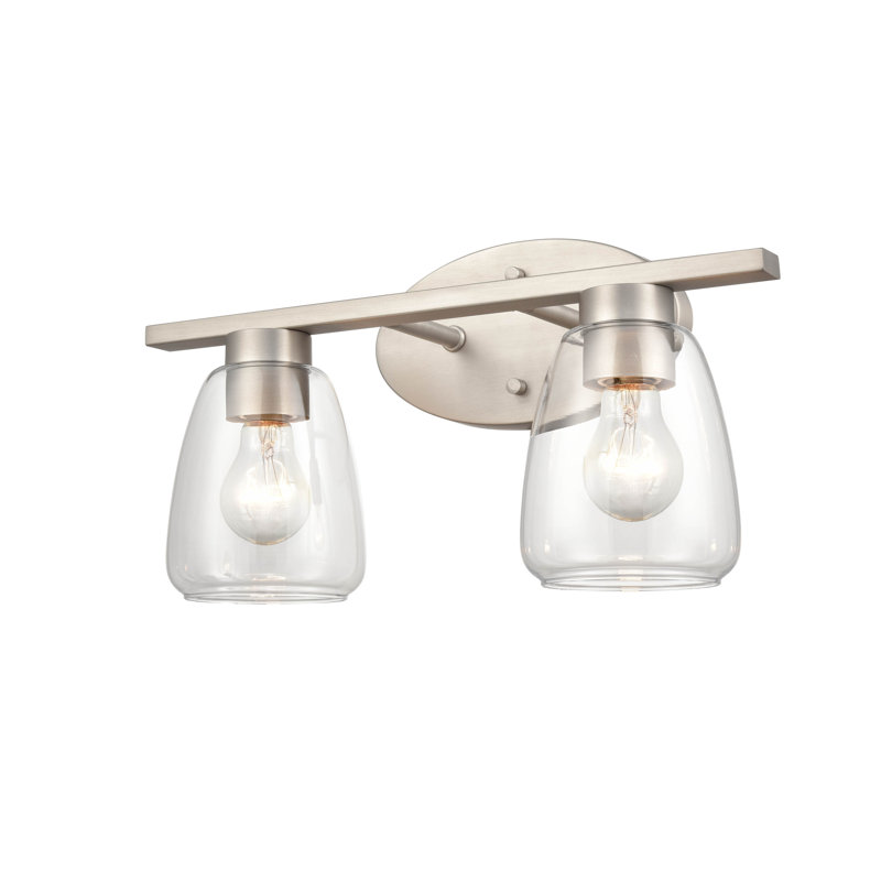 2 - Light Dimmable Vanity Light, Nickel