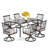 Salem 6 - Person Patio Dining Set with Rectangular Table , Cushions Included