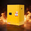 Flammable Cabinet, 23.2 x 18.1 x 35.4 Inch, 13 Gallon Flammable Storage Cabinet with Adjustable Shelf, Cold-Rolled and Galvanized Steel Fire Cabinets, for Commercial Industrial Home Use, Yellow