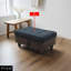 Repose-pieds de rangement en PVC bleu foncé et brun