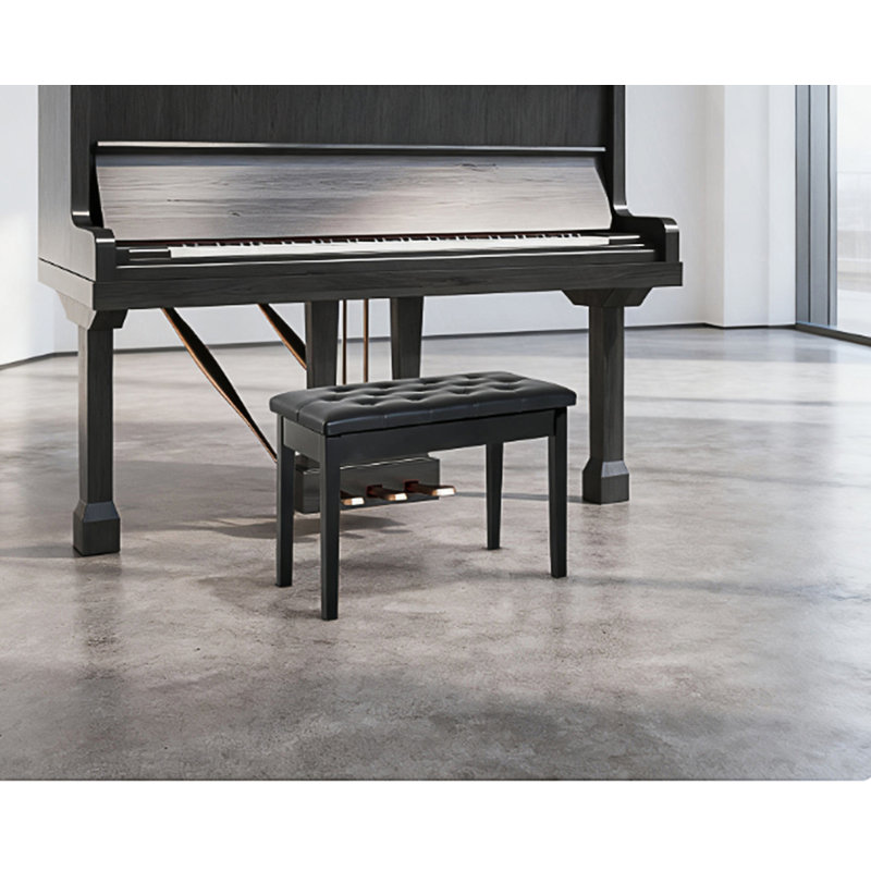 Piano Bench, Duet Piano Chair, Black
