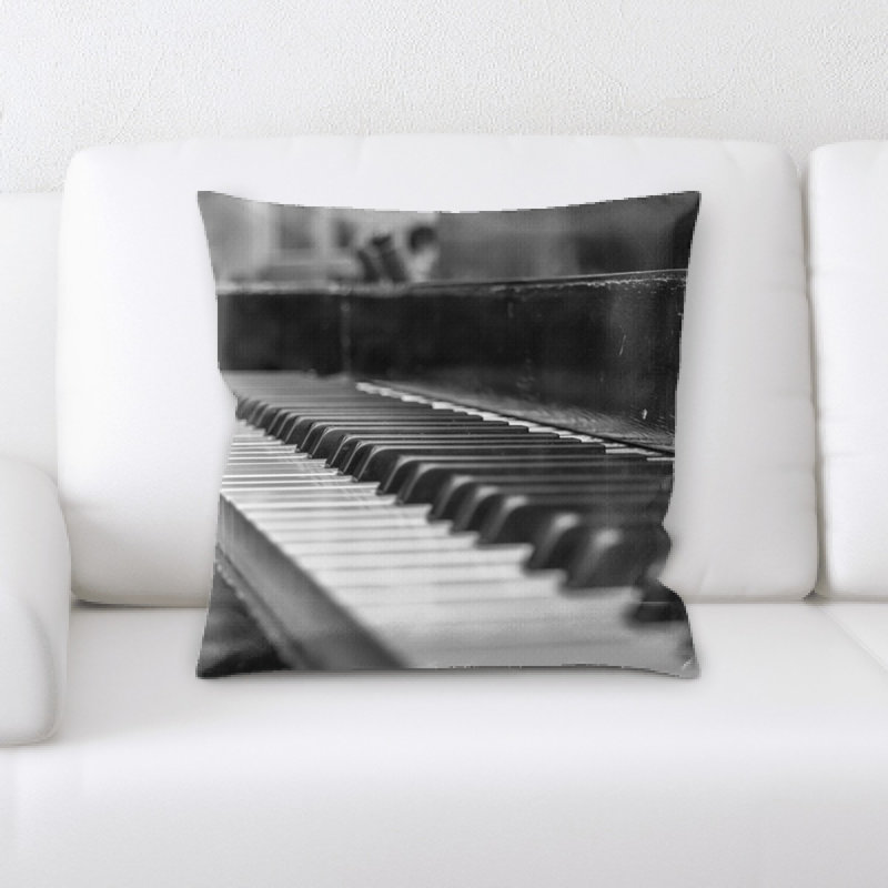 Piano Microsuede Reversible Throw Pillow