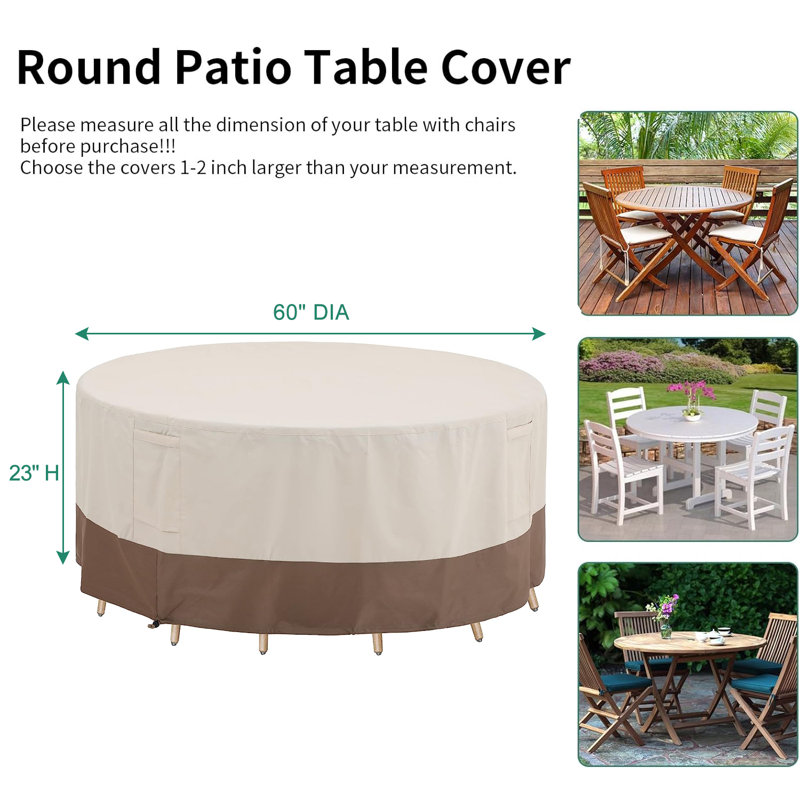 Outdoor Outdoor Garden Furniture Round Cover Courtyard Table And Chair Furniture Cover Protective Cover