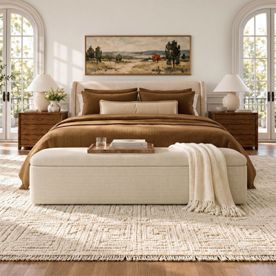 70" Modern Upholstered Storage Bench