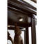 Locking Slide Door 5 Shelf Curio Cabinet in Deep Cherry Brown