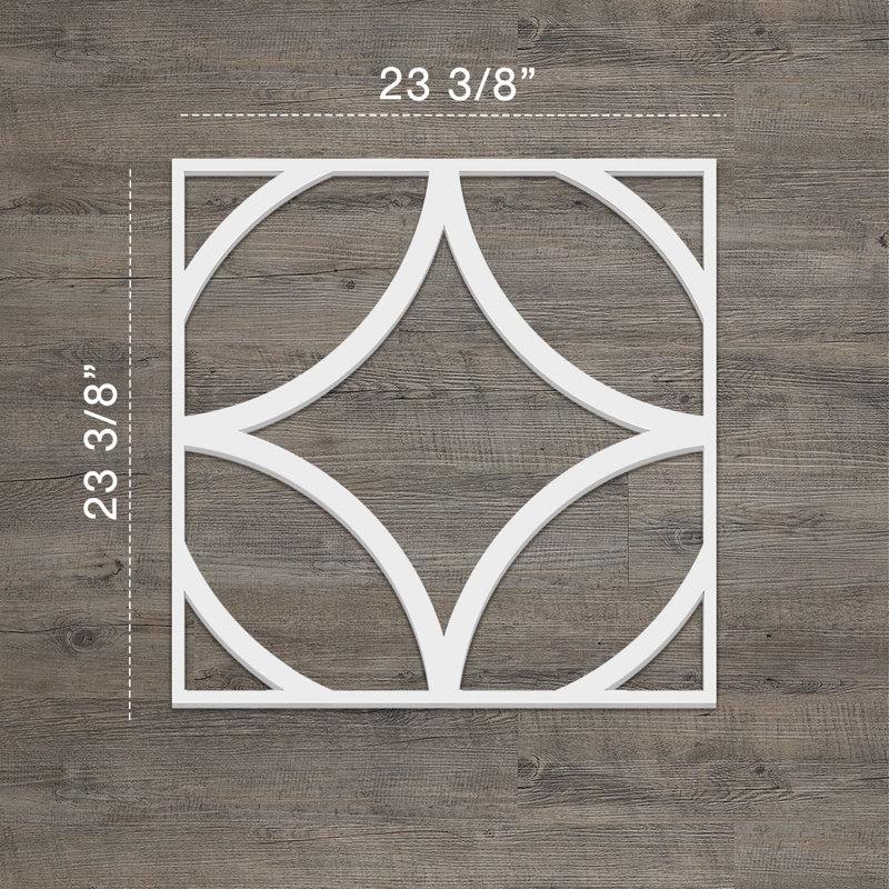 Panneaux muraux décoratifs Crosby en PVC de qualité architecturale, H 23,375 po x l 23,375 po x P 0,375 po